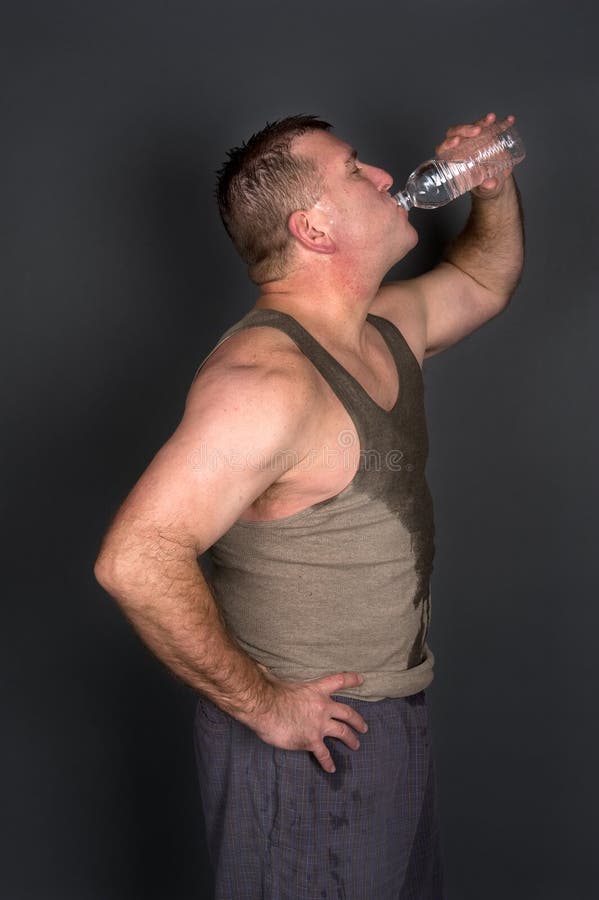 Spier mensen drinkwater stock afbeeldingen Spier mensen drinkwater stock afbeeldingen
