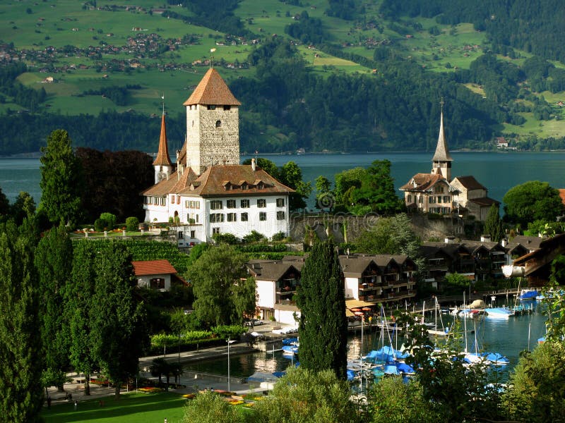 Download Spiez Castle 05, Switzerland Stock Photo - Image of overview, landmark: 6095110