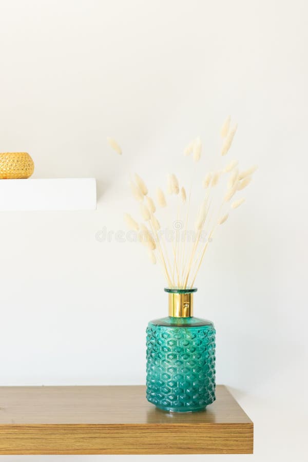Spiky Dried Flowers Inside Glass Vase Stock Image Image of colours