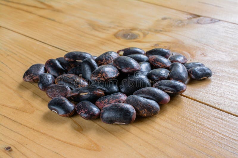 Spilled Beans on wood stock image. Image of lentils, cereal 95156109