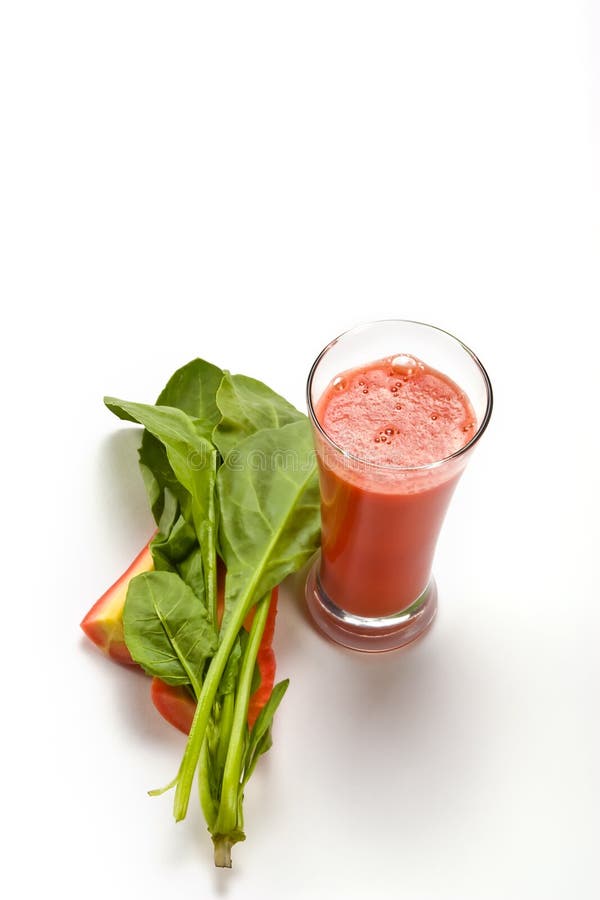 Spinach with carrot juice