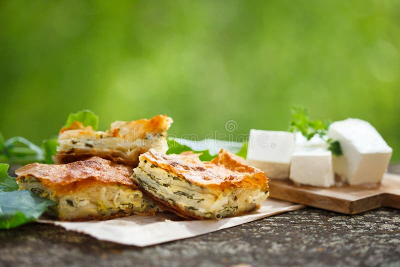 Spinach and Feta Pie in Filo Pastry Stock Image - Image of appetizer