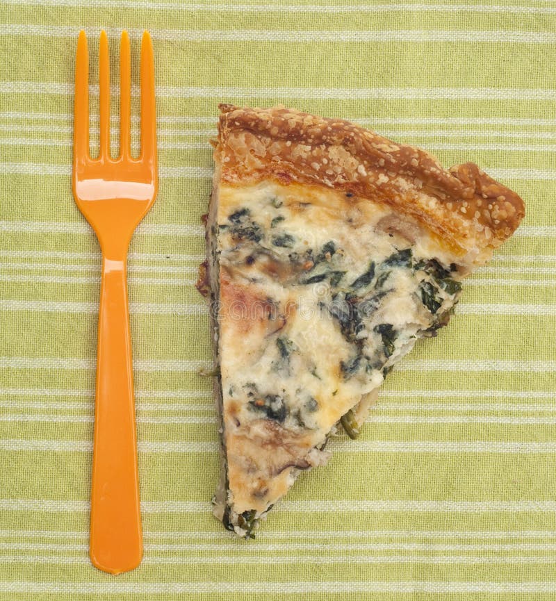 Spinach, Mushroom and Shallot Quiche Stock Photo Image of baked
