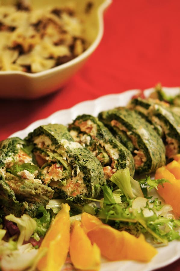 Spinach rolls stock photo. Image of dish, fresh, filling 28404210