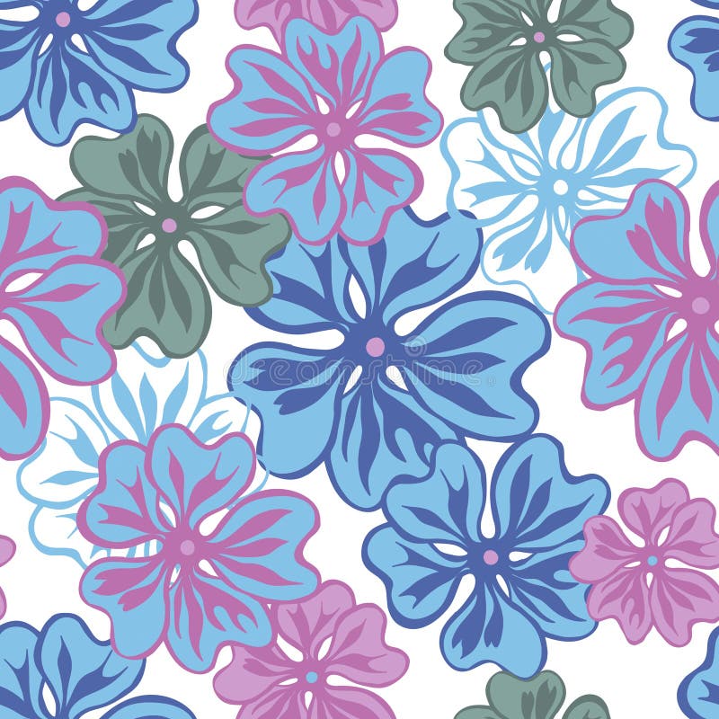 Sping flowers seamless pattern