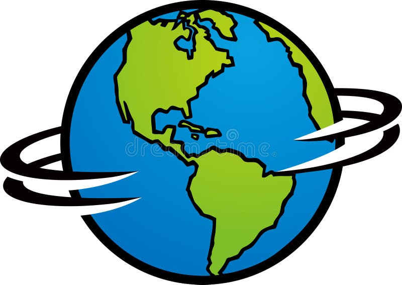 Draaiende Aarde vector illustratie