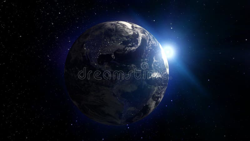 Draaiende planeet Aarde stock illustratie