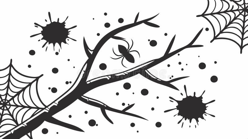Spinnennetze und Bugnaturen fangen nach Insekten- und Wildlebethemen Vektordesign Generative KI vektor abbildung