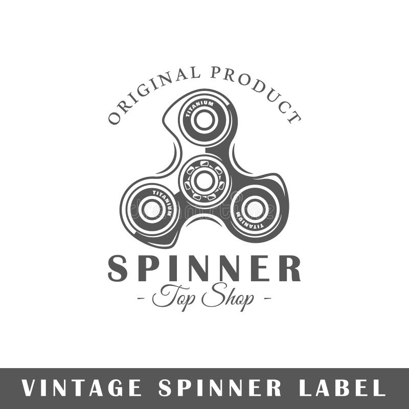 Spinner label template stock vector. Illustration of finger 105164835