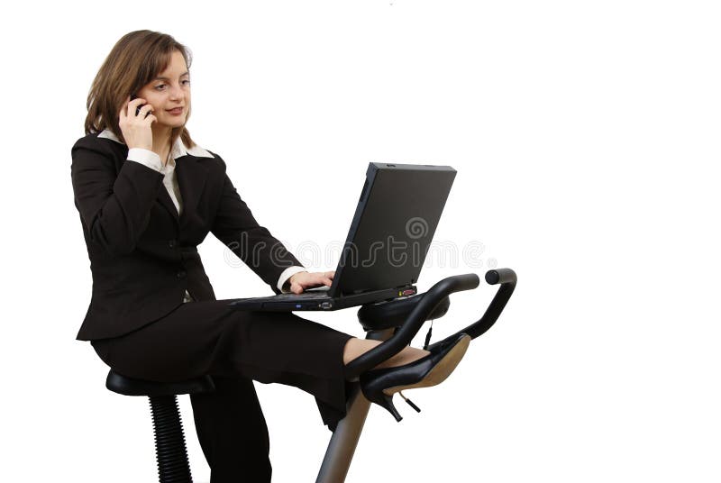 Spinning business woman stock photo. Image of phone, portrait 4543604