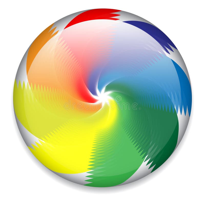 Colorful candy, spinning web button, logo. Peppermint stripes vectors