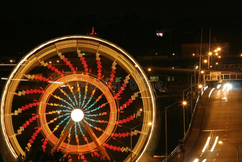 Spinning Ferris Wheel. stock photo. Image of spoke, turn 139116
