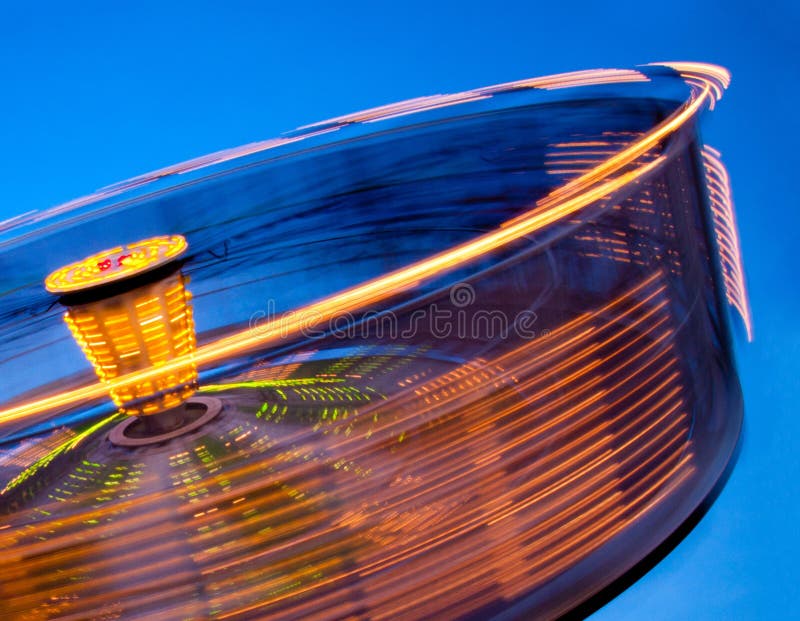 Spinning Wheel Ride at Carnival Stock Photo Image of attraction, blue 25457838