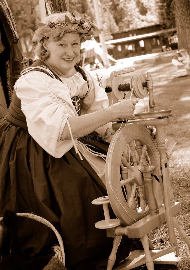 Spinning Yarn stock photo. Image of design, female, busy 6673732