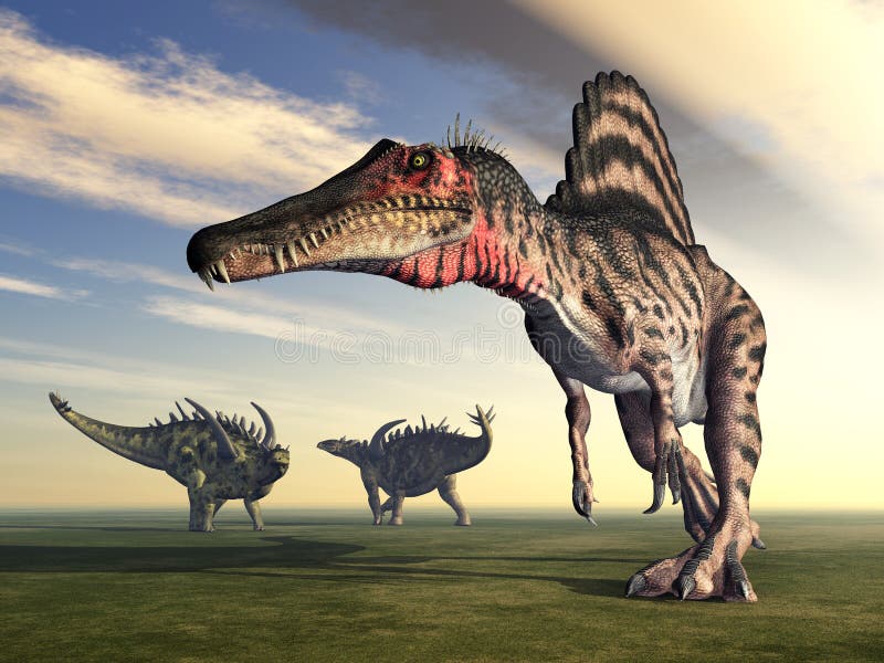 Spinosaurus και Gigantspinosaurus απεικόνιση αποθεμάτων Spinosaurus και Gigantspinosaurus απεικόνιση αποθεμάτων
