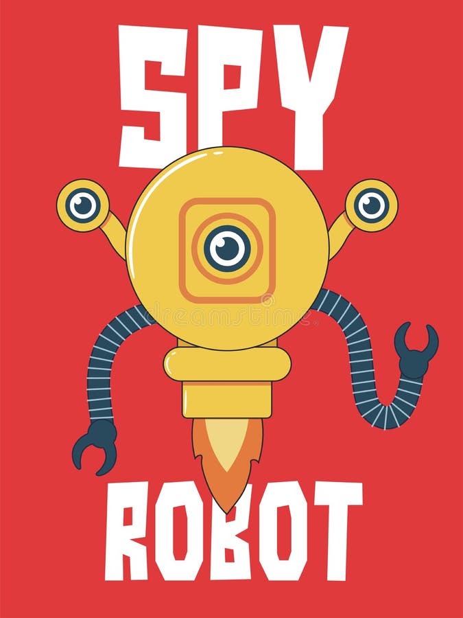 Spions-Roboter-Illustration vektor abbildung