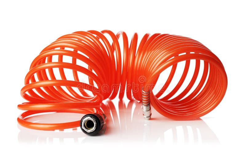 Spiral Air Hose stock photo. Image of flexible, pneumatics 33526538