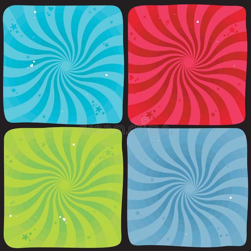 Spiral background set royalty free illustration Spiral background set royalty free illustration