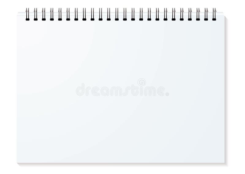 Notebook spiral binding landscape, Blank