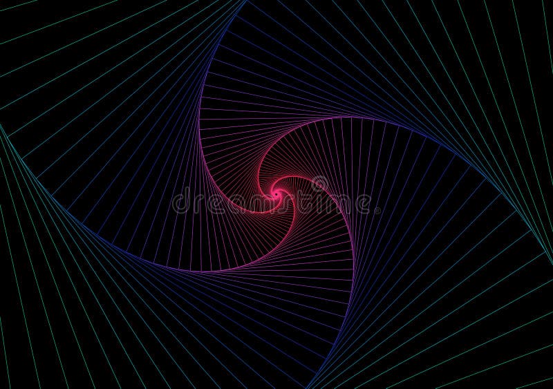 Spiral on black background