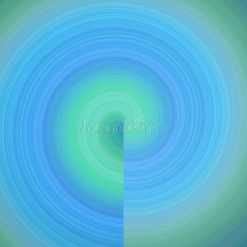 Spiral of Blue Cyan Lines Divided by a Vertical Axis. a Half-line Stock ...