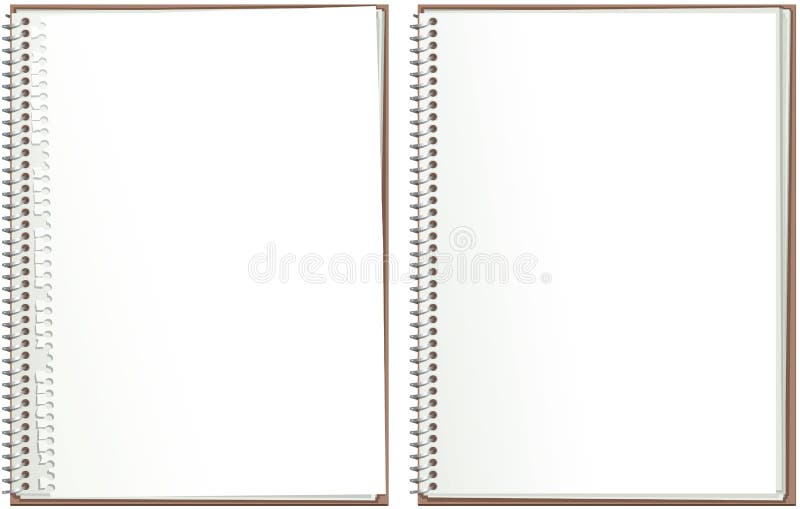 Spiral bound paper notepad stock illustration Spiral bound paper notepad stock illustration