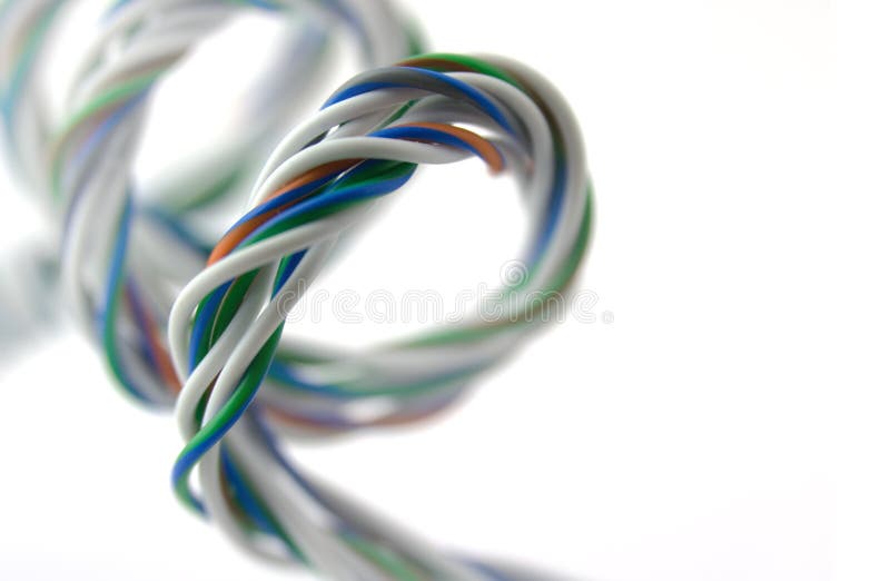 Spiral of colored wires