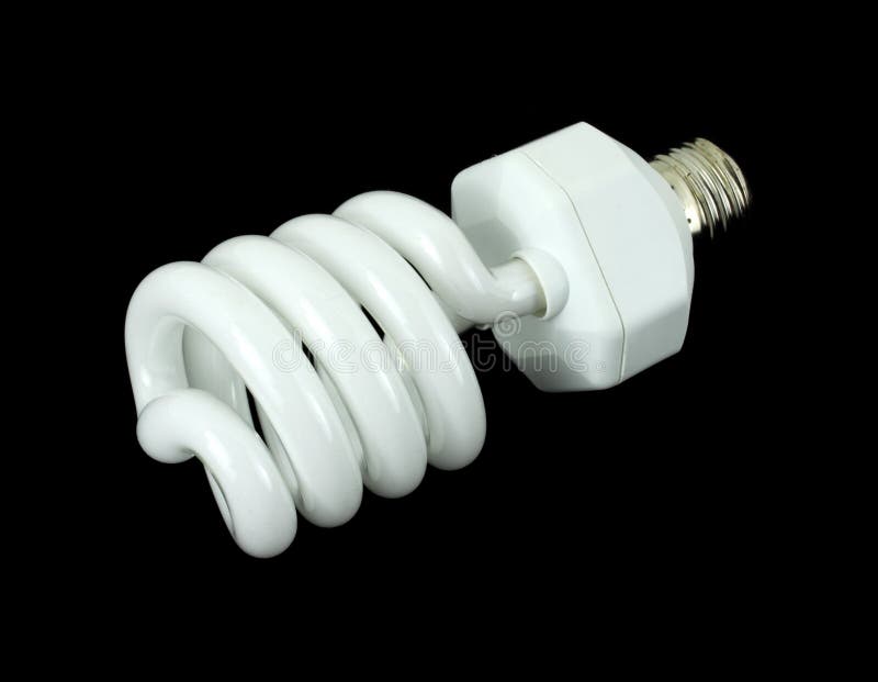 Spiral Compact Fluorescent Light Bulb Stock Image Image of technology