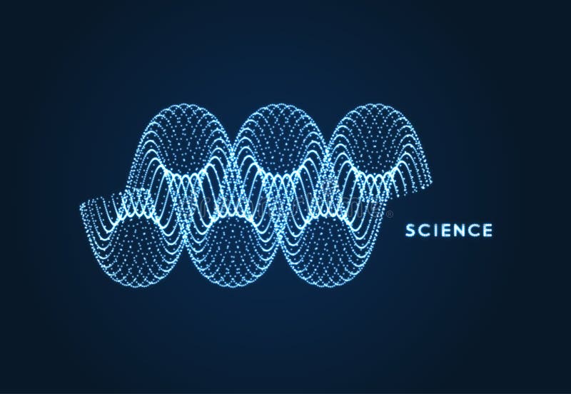 Spiral. Connection Structure. Abstract grid design. 3d vector Illustration for science, technology