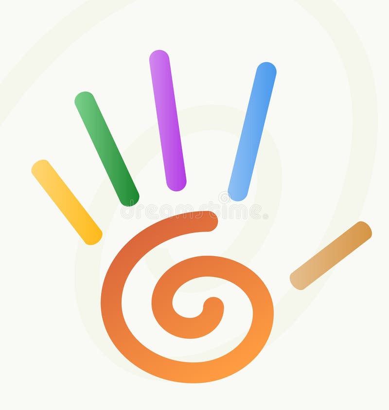 Spiral hand with fingers stock vector. Illustration of creative 13786090