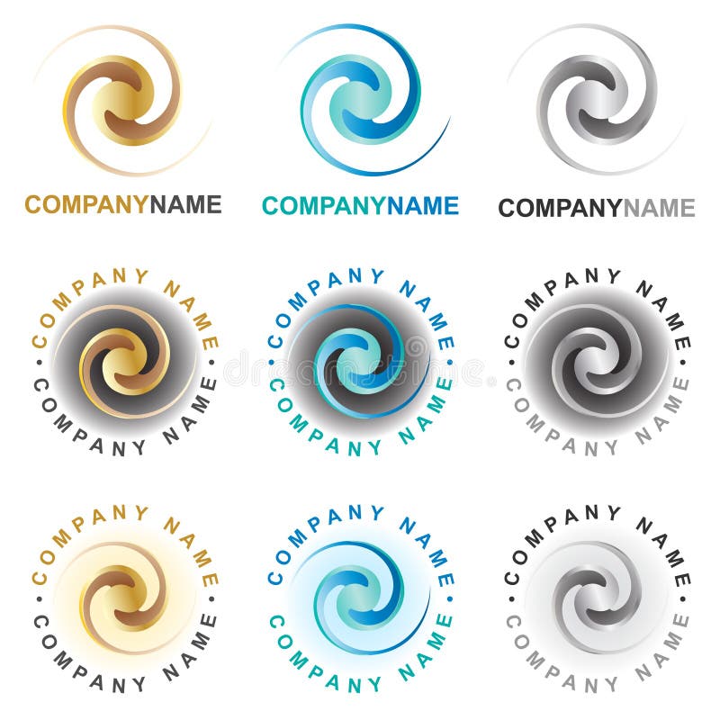 Spiral icons and logo design elements stock illustration Spiral icons and logo design elements stock illustration