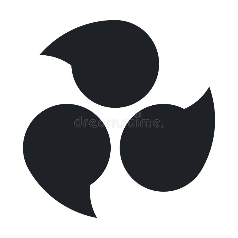 Spiral Japanese Shrine Symbol. Isolated Vector Illustration Stock