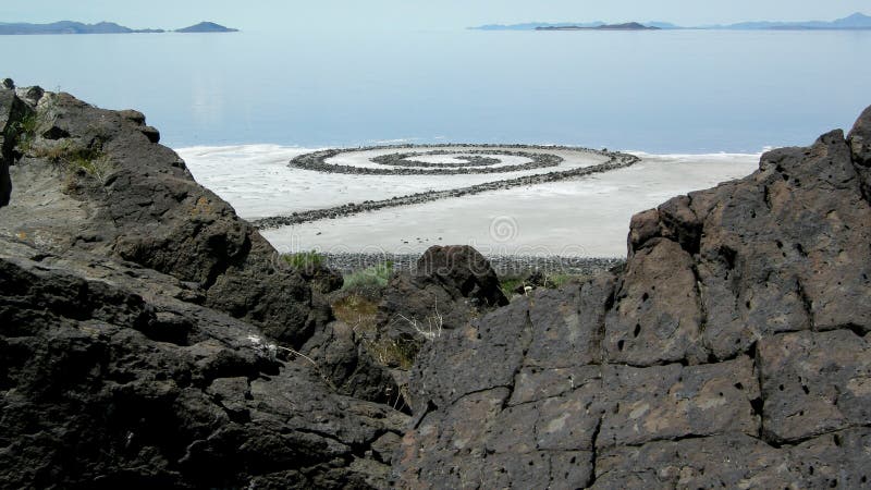 The Spiral Jetty on the Great Salt Lake