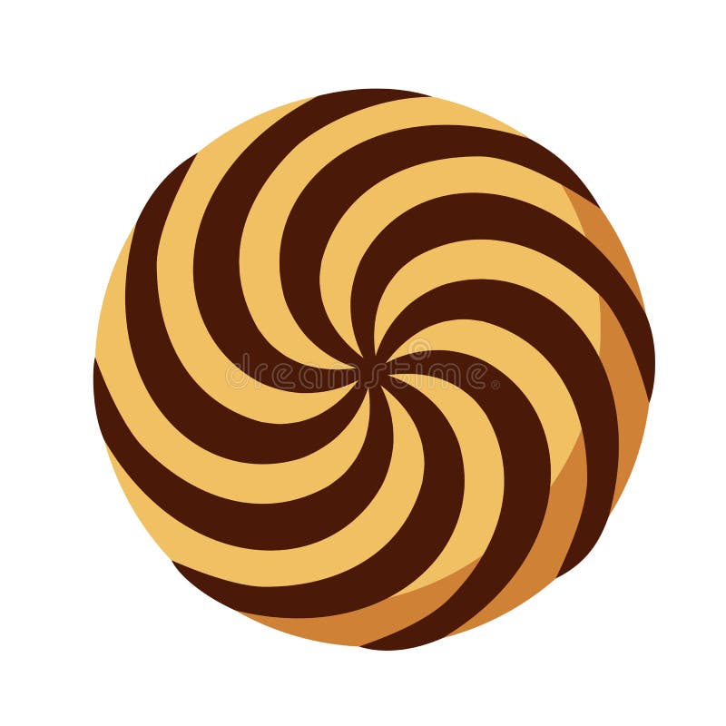 Spiral ljusbrun symbol, plan stil royaltyfri illustrationer Spiral ljusbrun symbol, plan stil royaltyfri illustrationer