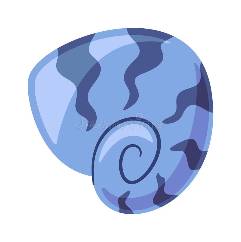 Spiral nautilus shell decorative element stock illustration