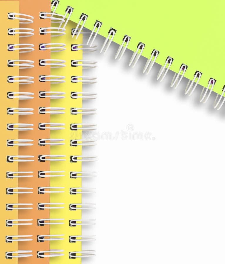 Spiral Notebook frame on a white background