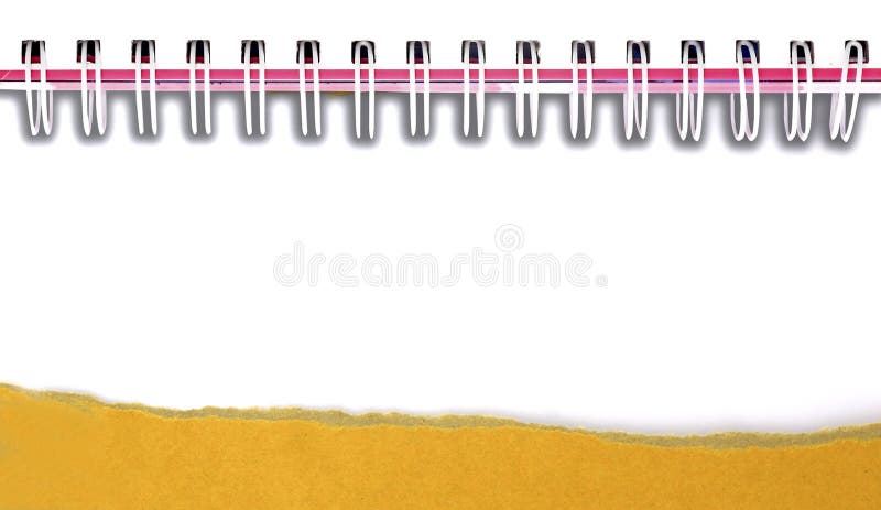 Spiral Notebook frame on a white background