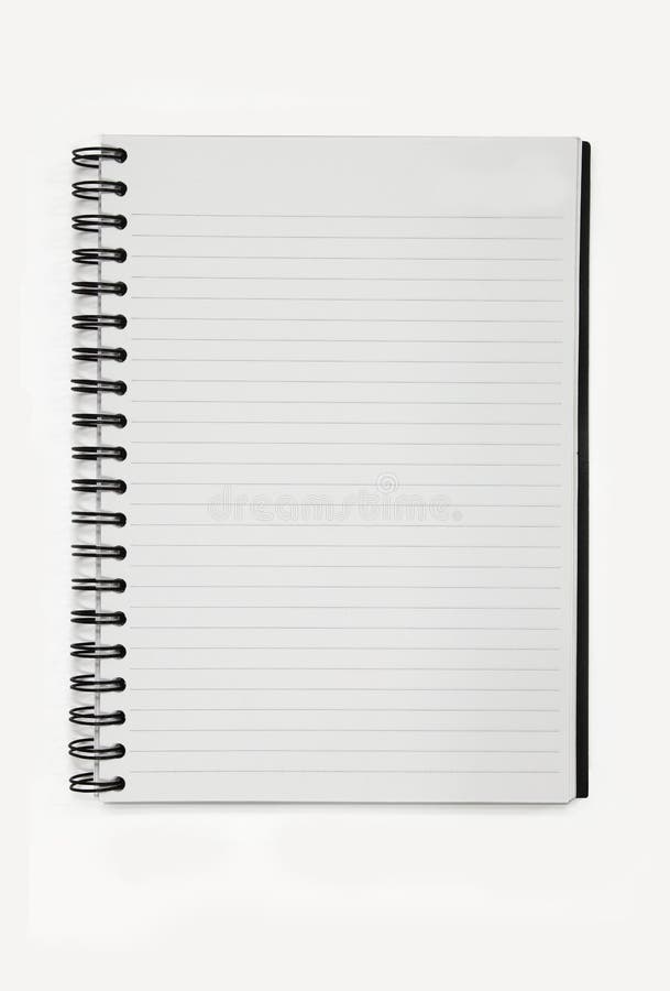 Spiral Notebook Paper without Line Stock Image - Image of background ...