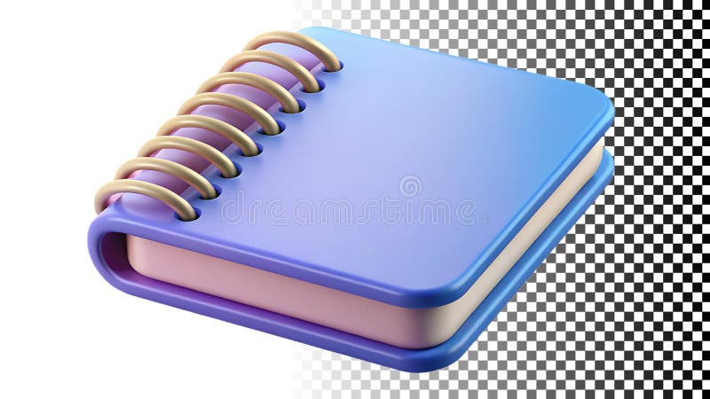 Spiral notebook school dostarcza papeterię element notebooki ikona png przezroczysty obraz generacyjny AI ilustracji