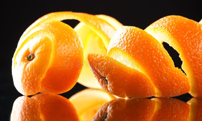 Spiral Orange Peel Stock Image Image Of Color Diet Spiral 9581255