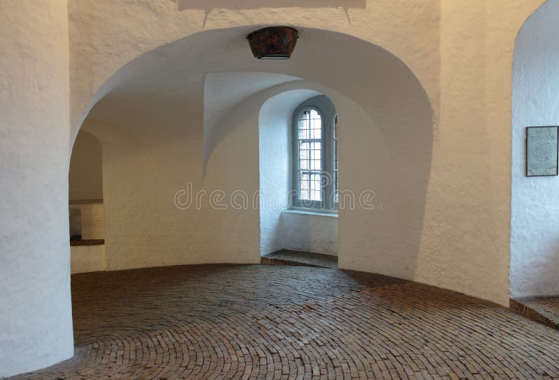 Round Tower Telescope In Copenhaguen City Center. Denmark Antique