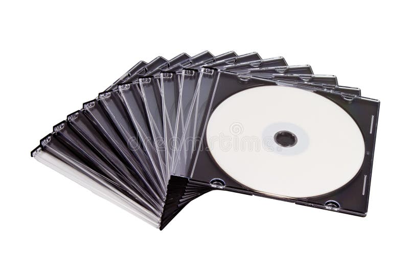 Spiral stack of compact discs royalty free stock photography