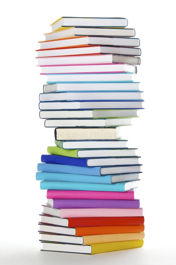 Spiral Stack Of Rainbow Colored Books Stock Photos Image 14070593