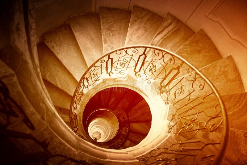Spiral staircase stock photo