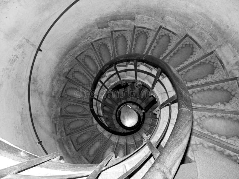 Spiral Staircase in Black and White Stock Photo Image of metal