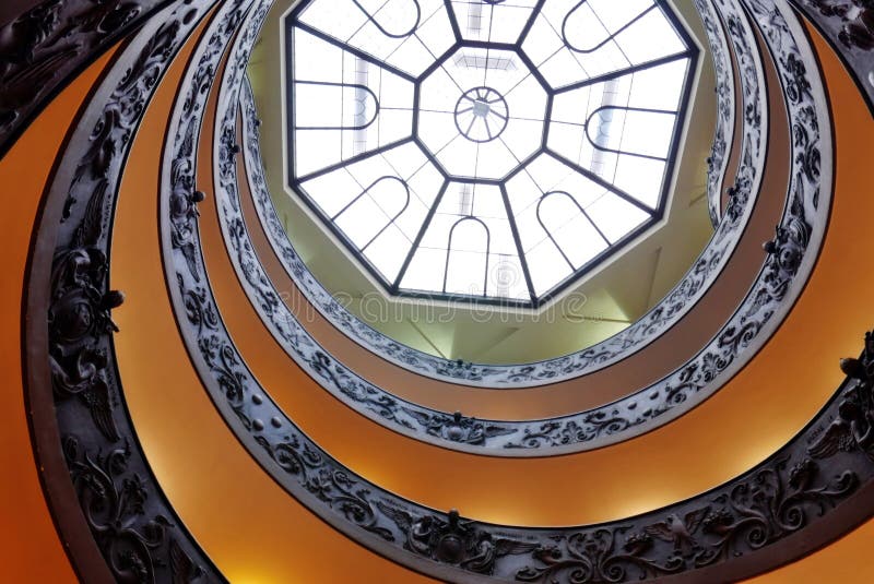 Spiral stairs of the Vatican Museums royalty free stock images