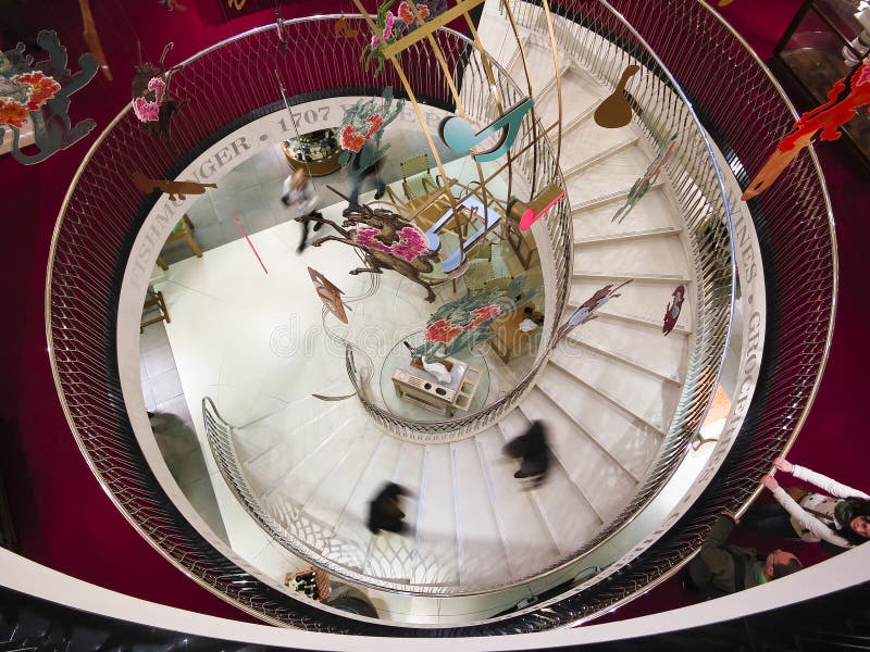 Spiral stairway in Fortnum & Mason