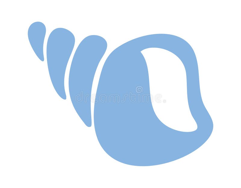 Spiral underwater shell boho design stock illustration