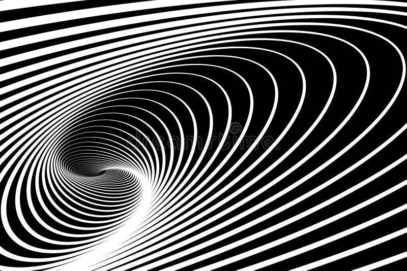 Spiral Whirl Movement. Abstract Op Art Background. Stock Photography Image 33357882