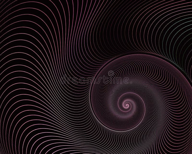 Spirale astratta di frattale Shell Background illustrazione di stock Spirale astratta di frattale Shell Background illustrazione di stock